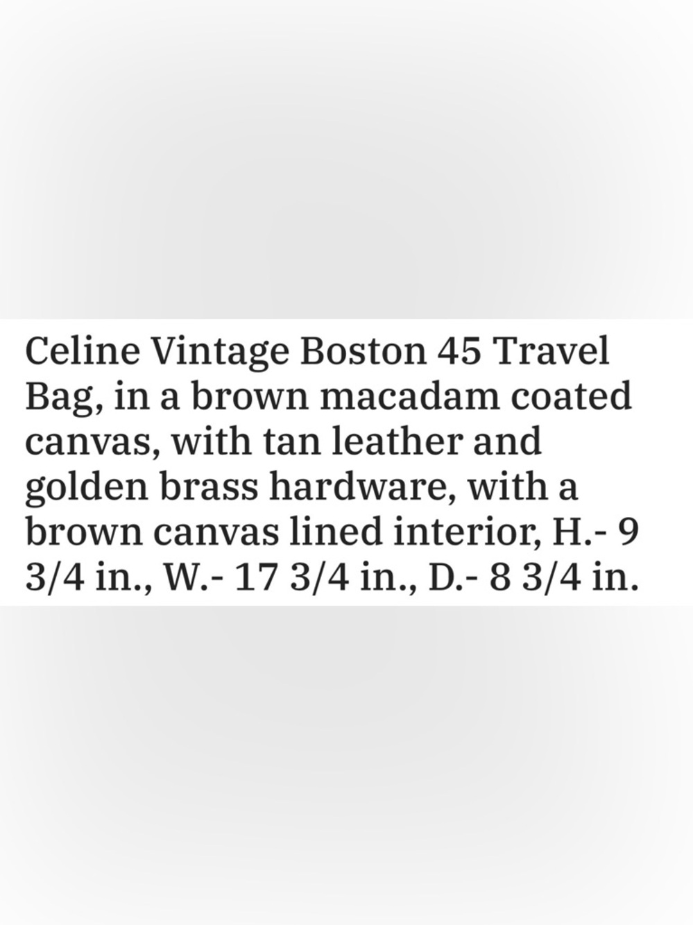 Authentic Celine Macadam Canvas Boston 45 Travel Bag - Picture 15 of 16